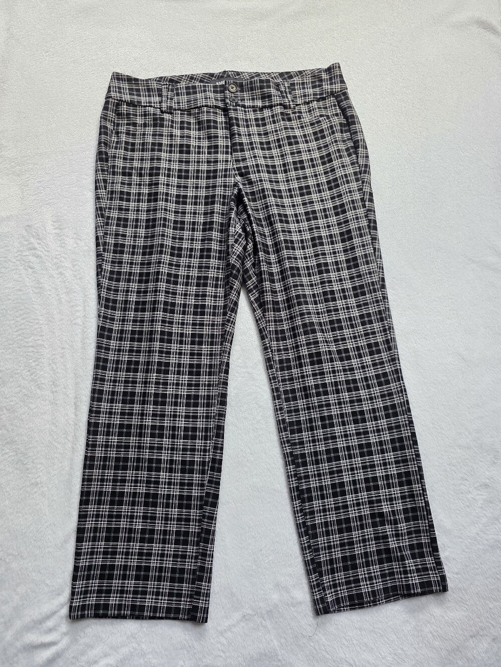 Studio by Torrid Black White Plaid Straight Trouser Pants Size 18